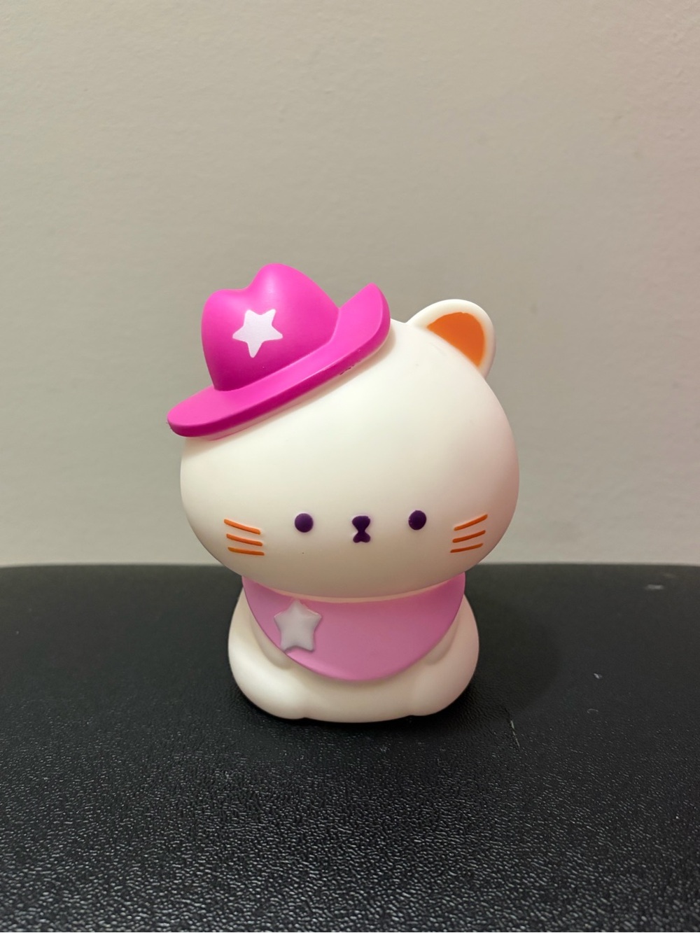 Pink Cowboy Cat Plush Bath Toy - Kids Stuffed Animal